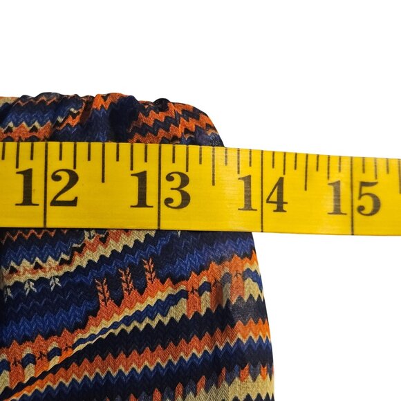 Maeve Women’s Navy/Orange Mini dress XS Patterncore Boho Chic Maximalist - Picture 10 of 13